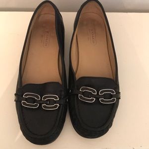 Worn coach leather loafers